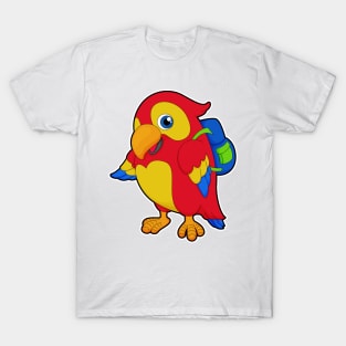 Parrot with Backpack T-Shirt